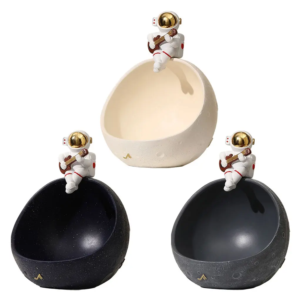 Astronaut Key Storage Bowl, Resin Figurine Candy Dish Jewelry Holder for Home Entryway Table Decor