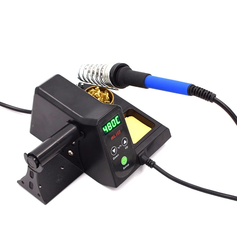 Digital Display Soldering Iron Station Kit, Holder Stand,Sponge,Copper Wire,C/F Switch Conversion, 60W, 168