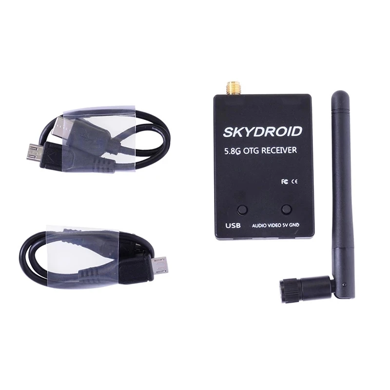 mini 5.8G FPV 48CH 25mW transmitter VTX-CAM with 600TVL camera and Skydroid OTG UVC Receiver for Android Mobile Phone Tablet