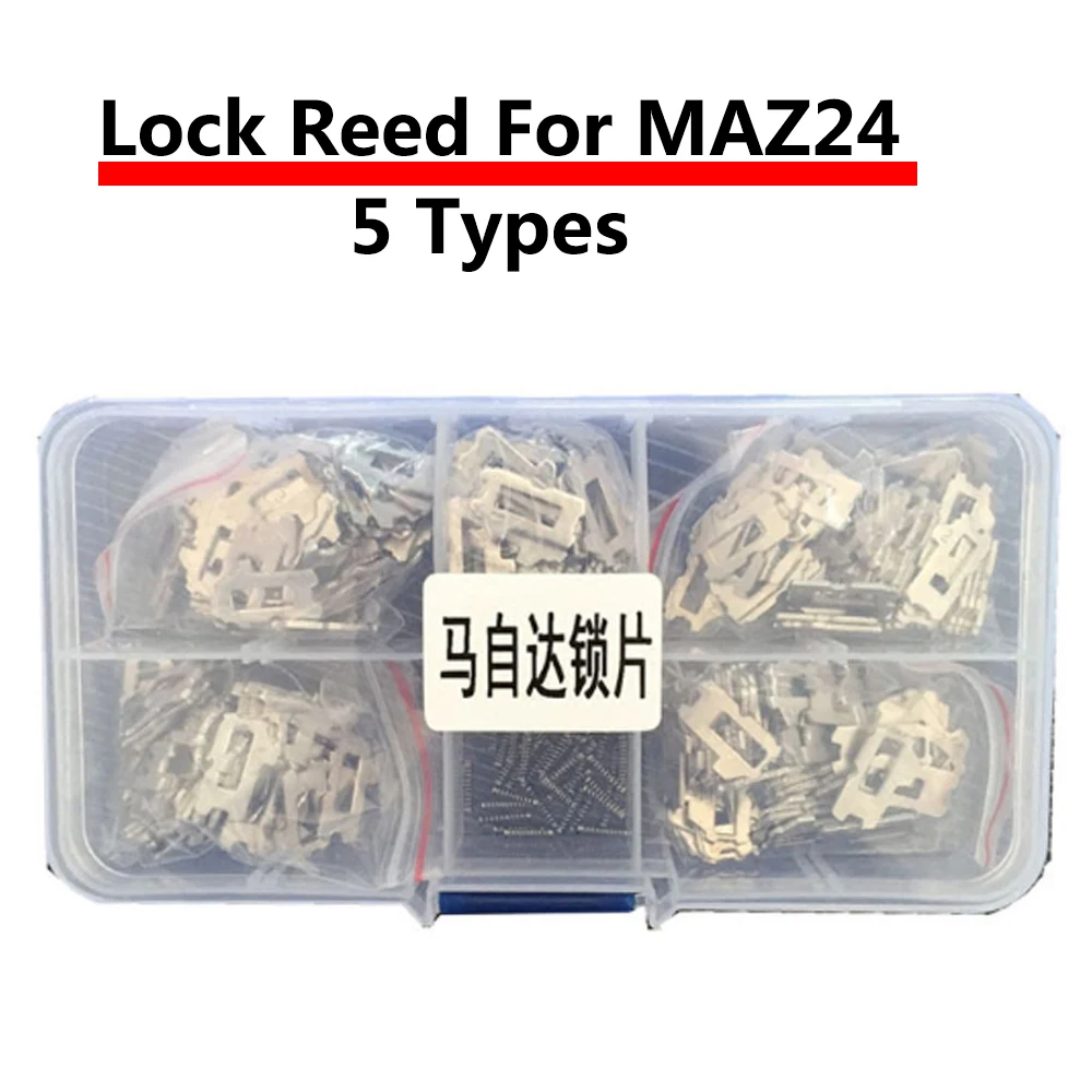 

200PCS/LOT 5 Types MAZ24 Car Lock Reed Plate For Mazda Auto Lock Core Key Lock Repair Accessories Kits Locksmith Tools