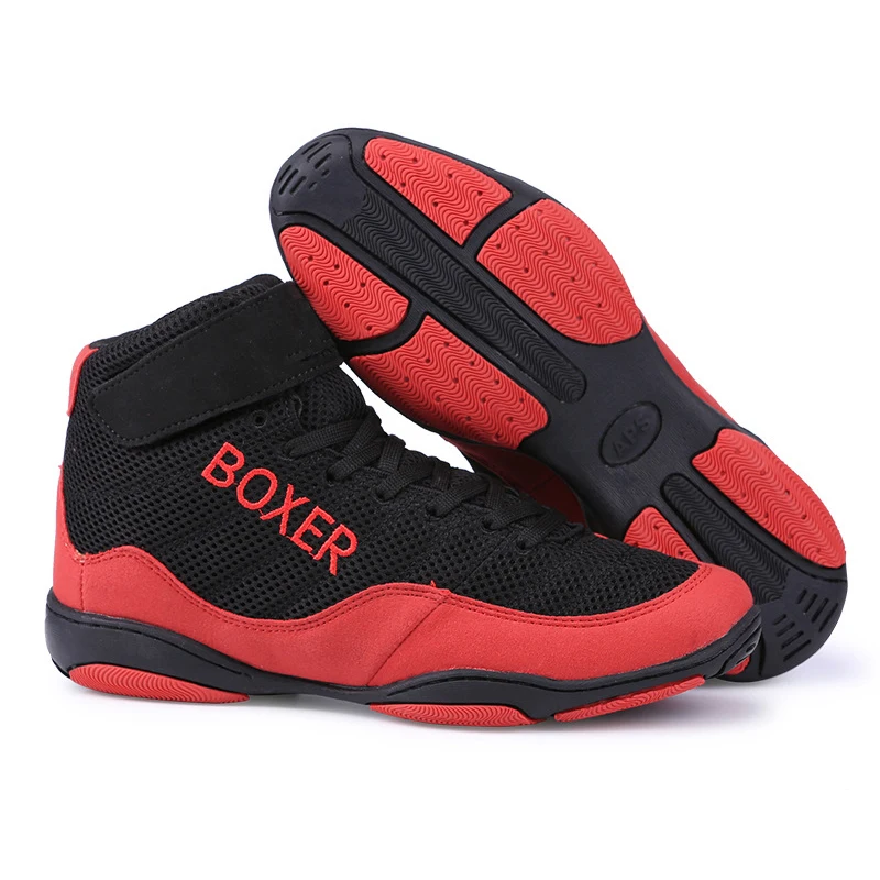 Men Professional Boxing Wrestling Combat Weight Lifting Shoes Male Soft Breathable Wearable Boxing Training Fighting Shoes