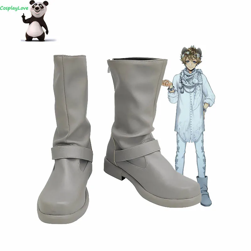 

CosplayLove Twisted Wonderland Savanaclaw Ruggie Bucchi Gala Couture White Shoes Cosplay Long Boots Leather Custom Made