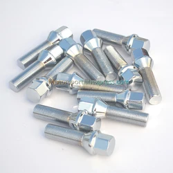 10pc 12x1.5| 12x1.25| 14x1.5| 14x1.25  |40mm |45mm| 50mm| Car wheel spacer adapter wheel lug bolts (cone seat)