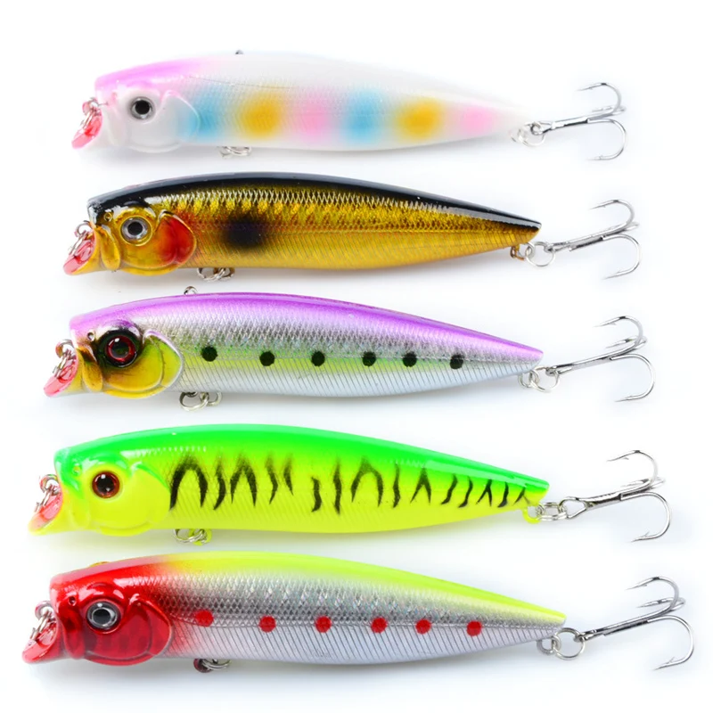 POETRYYI Hot 1pc Popper Fishing Lures 9cm/11g Topwater Popper Bait 17 Color Hard Bait Artificial Wobblers Plastic Fishing Tackle