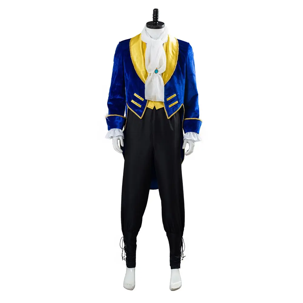 Fantasia de Príncipe e Fera para Homem, Anime Fantasia, Desenhos Animados, Fantasia, Fantasia, Fato, Uniforme, Casaco, Calças, Roupa, Halloween, Carnaval, Festa