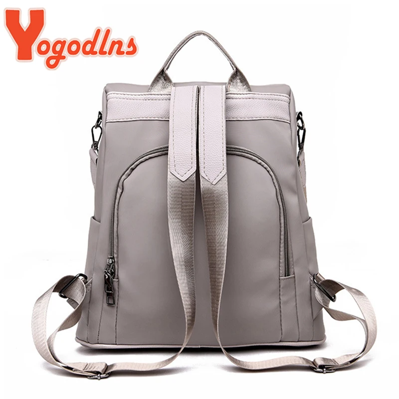 Yogodlns Fashion Backpack Women Waterproof Oxford Rucksack Hairball Teenager School Bag Travel Large Capacity Backpack Mochila