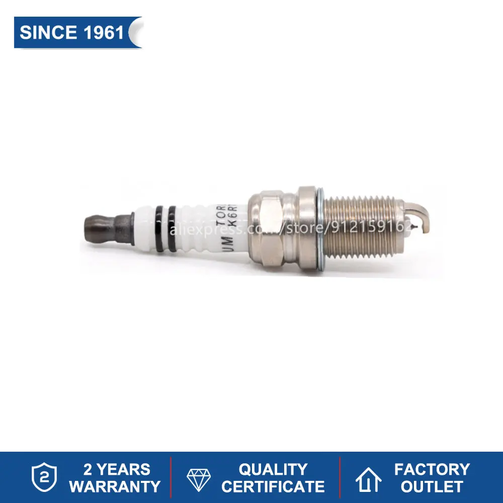 Spark Plug TORCH K6RTIP/K6RTC Fit for BKR6E IFR6B LIFAN 3707800A GEELY 113600179 CEBRIUM CELLIYA (530) SMILY SOLANO X50 X60