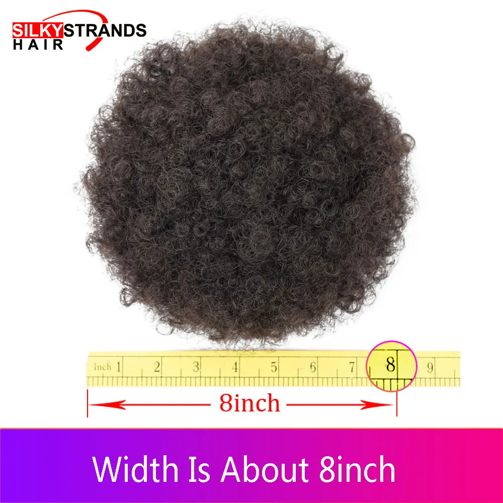 Drawstring Bun African American Huge Chignon Bun Hair Pieces Silky Afro Black Big Bigger Piano Color with Clip Short Kinky Curly