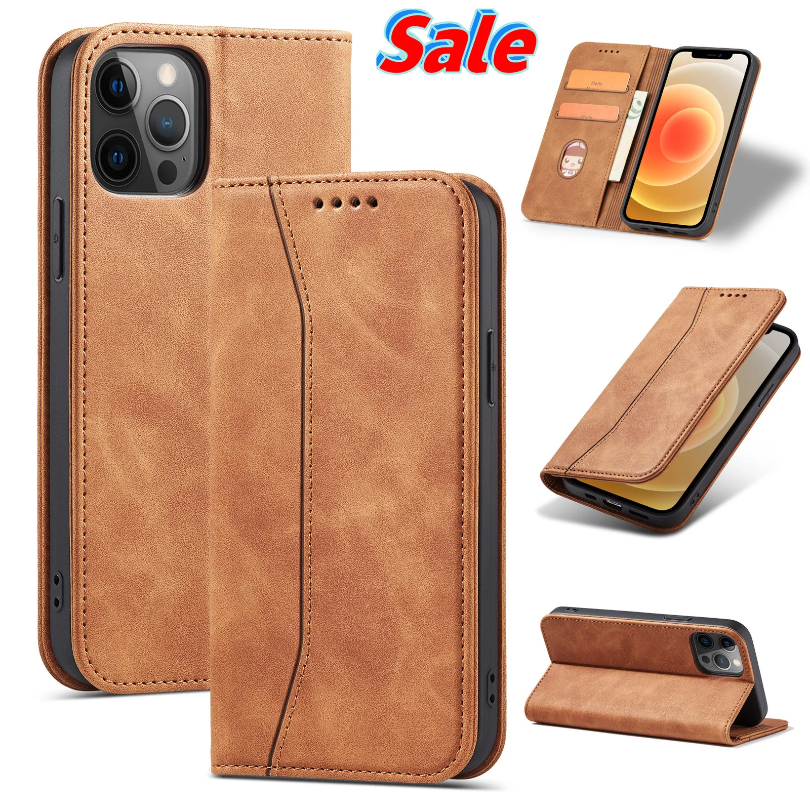 Case for iPhone 16 15 11 12 13 14 Mini Pro X XS Max PLUS XR SE 2020 Luxury Wallet Cards Stand Leather Flip Coque Phone Bag Cover