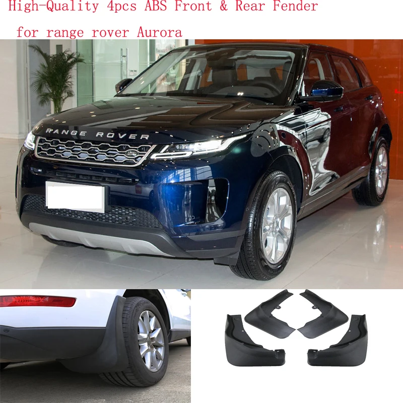 

High-Quality 4pcs ABS Front & Rear Fender for range rover Aurora Car Mud Flaps Splash Guard Mudguard Mudflaps Accessories