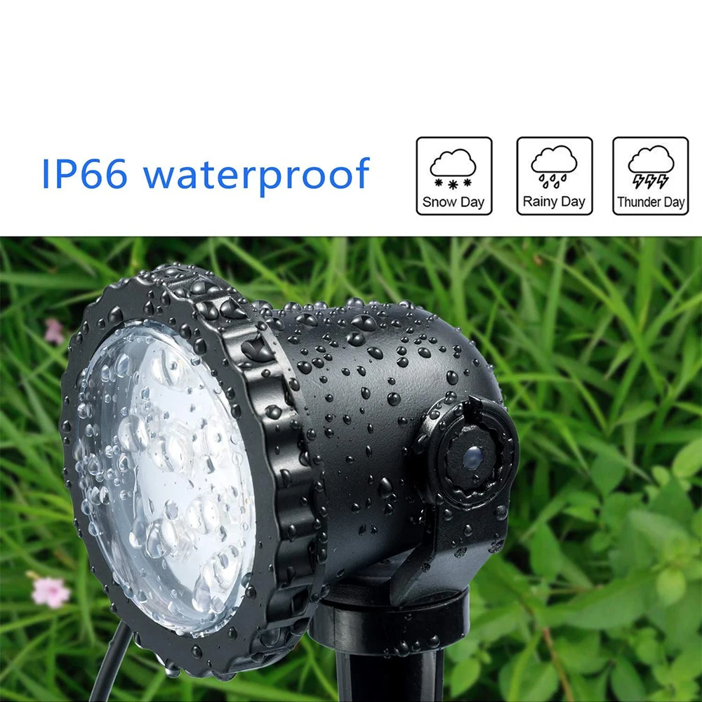 12W LED RGB Lawn Light Waterproof Landscape Spotlight Remote Control Dimmable LED Lamp Garden Pathway Patio Lights Decor D30
