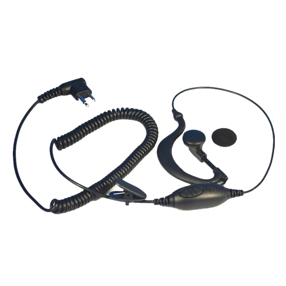 

10x G Shape Ear-Clip Earpiece Headset Earpiece PTT Mic Coil Cord For Motorola Radio CLS1110 CLS1410 CLS1413 CLS1450 VL50