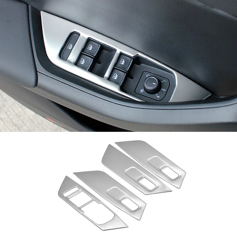 Vtear For Skoda Kodiaq Car Window Lift Switch Interior Control Panel Frame Cover Trim Bezel Door Armrest Accessories Car-Styling