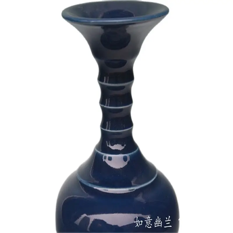 A Blue Glazed  Vase,China Old Porcelain, Ming Jiajing Mark Bottle