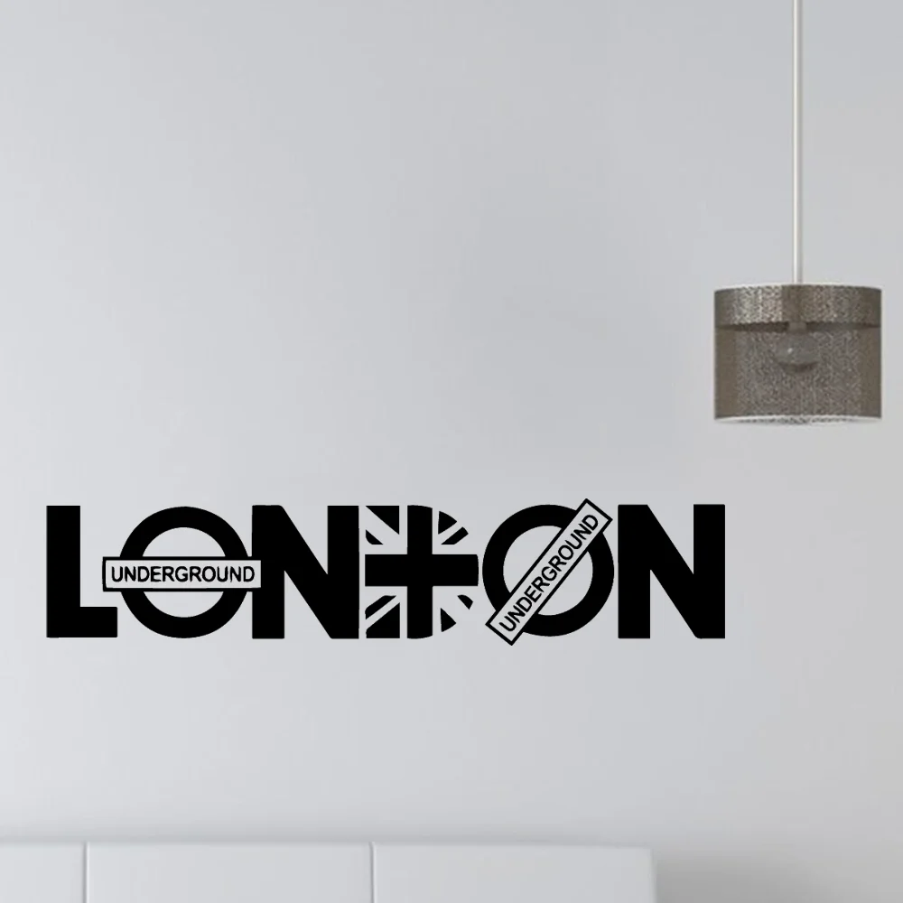 3D London Sticker Flag Frase Vinyl Wall Decals Wallpaper For Office Room Wall Stickers Living Room Vinyl Mural