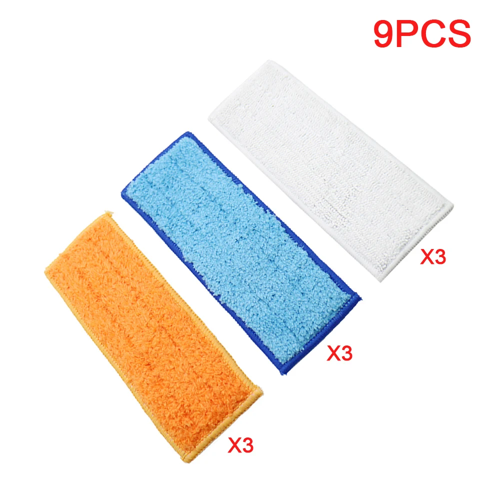 9pcs/lot robot cleaner brushes spare parts 3pcs Wet Pad Mop +3pc Damp Pad Mop + 3pcs Dry Pad Mop for iRobot Braava Jet 240 241