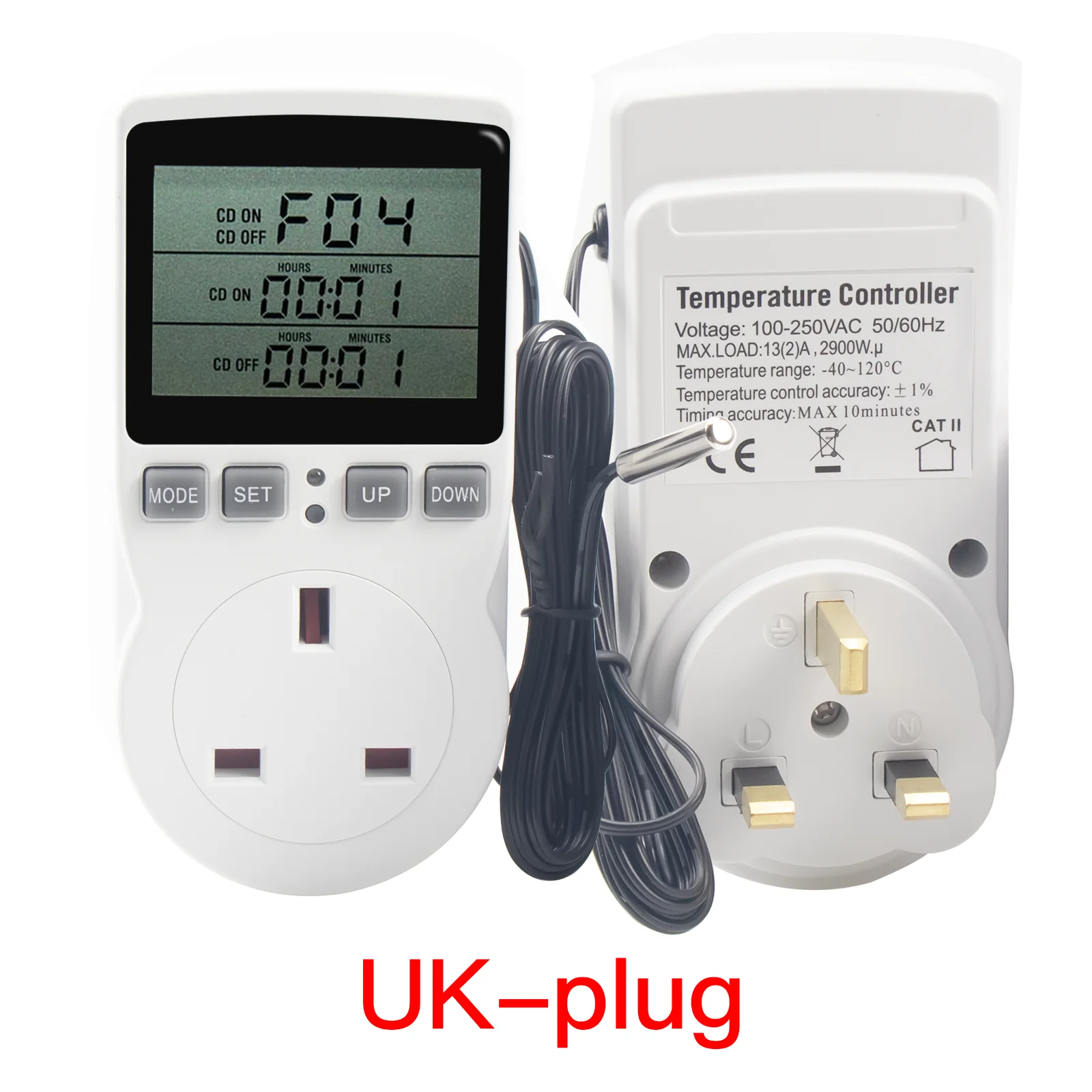 Interruttore timer digitale elettronico 220V controllo del tempo di temperatura presa timer da cucina EU FR AU UK US plug presa multifunzione