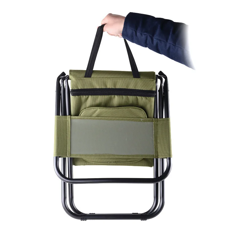 Outdoor Folding Camping Fishing Chair Stool Portable Ice Cooler Backrest Table Backpack Seat Camping Hiking Picnic pesca Chair