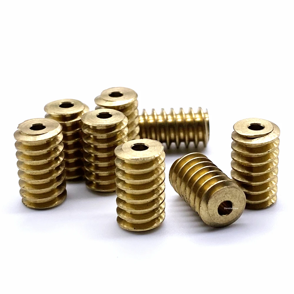 0.5M Copper Worm Gear DIY Motor Shaft Diameter 6/7mm Length 10/12mm Hole 1.98/2.3/3MM GOOD