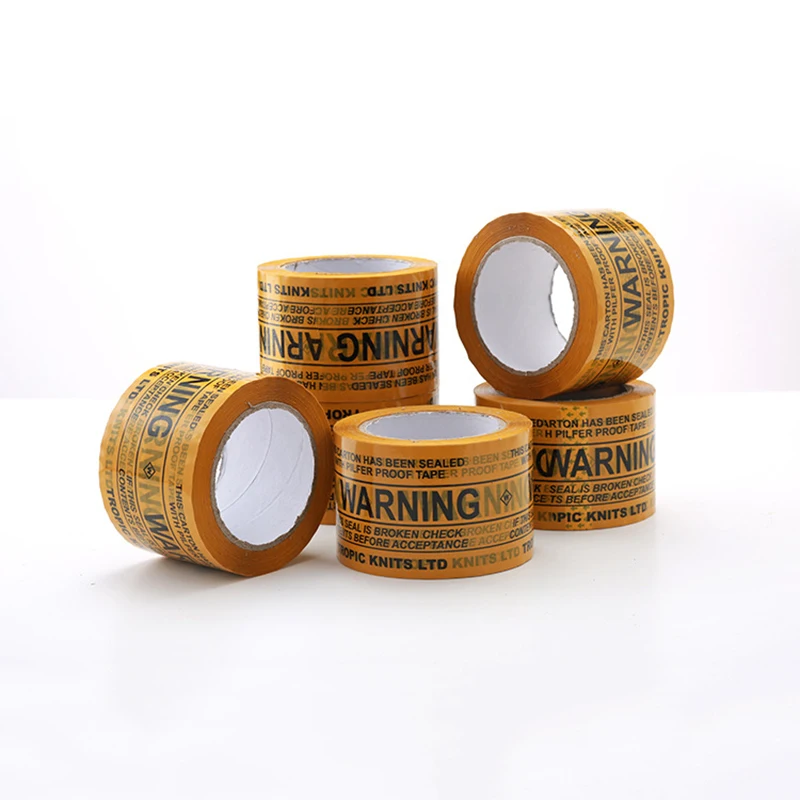 WARNING Tape for Gift Paper Box BOPP Beige Packing Tapes Business Export Carton Sealing Tape Logistics Supplies 7.6cm x 100Y