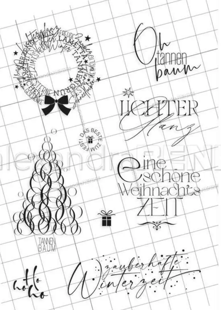 New Merry Christmas Happy New Year Clear Stamp / Seal For DIY Scrapbooking / Album Decorative Clear Stamp Sheets C597