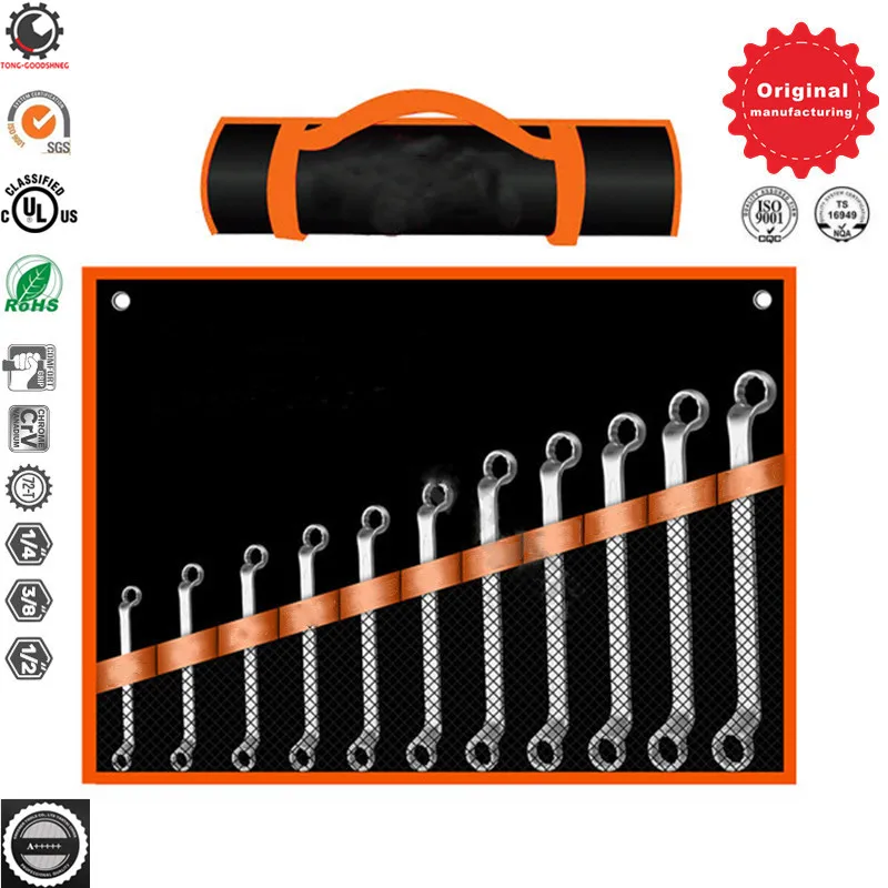 

Ratcheting Combination Wrench Set Metric 8-piece 5.5x7-24x27mm, Chrome Vanadium Steel Double Ring Spanner Set,With Carrying Bag