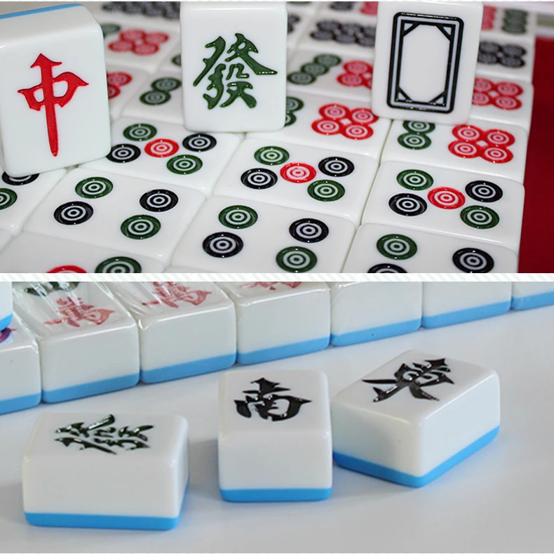 Household #42 Size Melamine Mahjong With Tablecloth Dice Manually Mahjong Set Majiang Cards