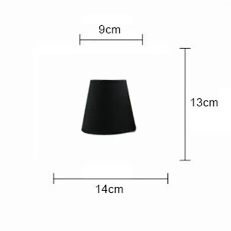 2PCS E14 White/Black Color Plastic Lamp Shade,PVC Lampshades Wall Lamp Chandelier Home Decoration Lighting Accessories For Bedro