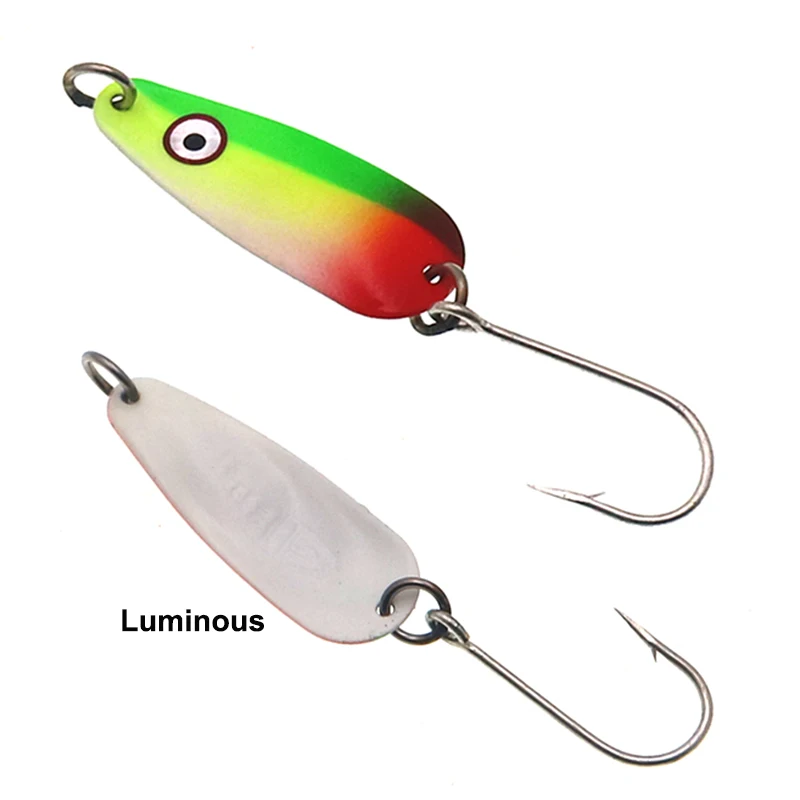 HISTOLURE  Luminous Trout Fishing Spoons Lures1.9g 33mm  Artificial Wobbler Hard Lure Metal Brass Baits Bass