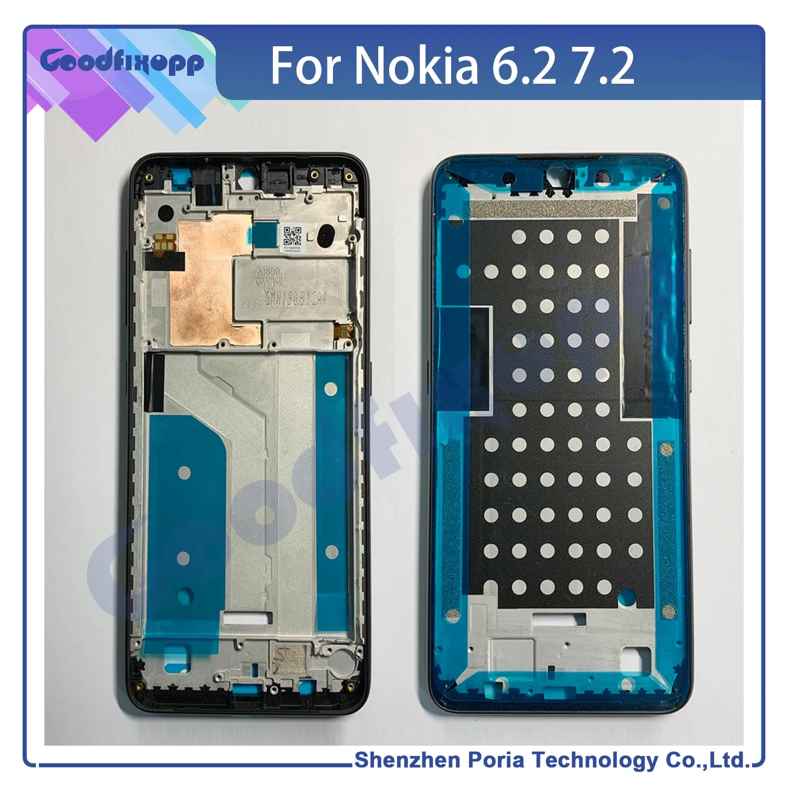 For Nokia 6.2 7.2 Media Case Front Frame ,Middle Bezel Frame ,LCD Screen Support Front Frame