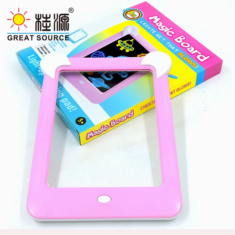 Children Light Up Drawing Pad Repead Creative Board Photo Frame Memo Pad LCD Screen (1pc)