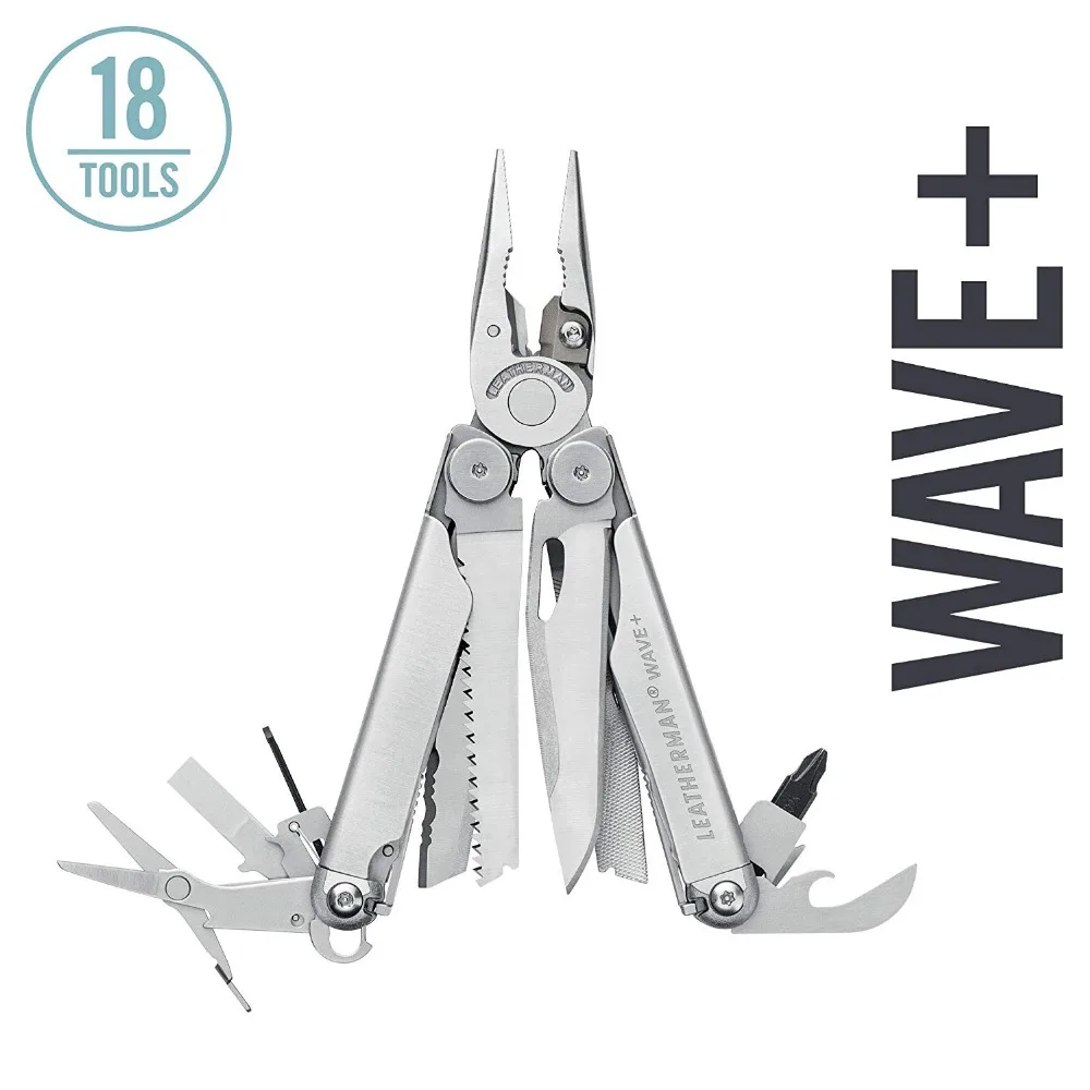 leatherman wave plus multitool com cortadores de arame substituiveis premium tesoura com mola aco inoxidavel 01