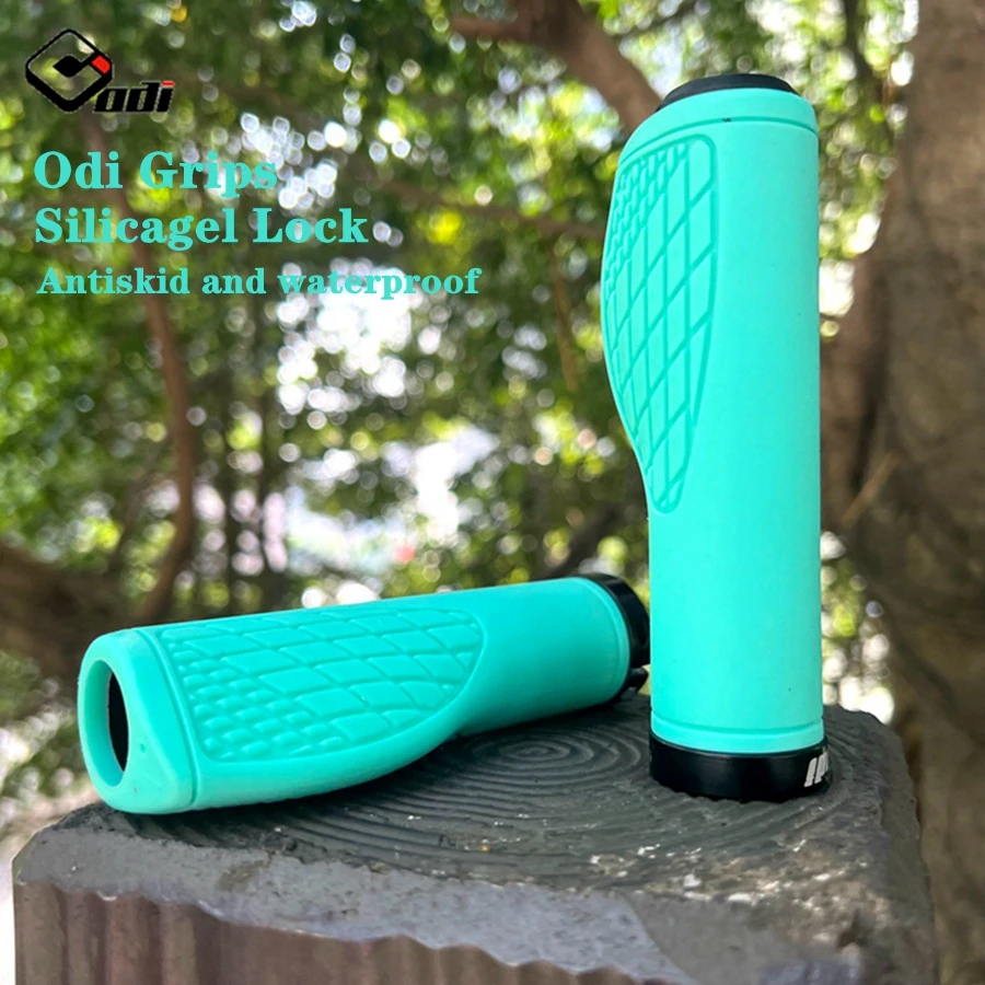 Odi Fahrradlenkergriffe aus Silikon, 22,2 mm, rutschfester Mountainbike-Griff mit Sicherungsring, passend für Brompton MTB BMX Faltrad – Detail 2