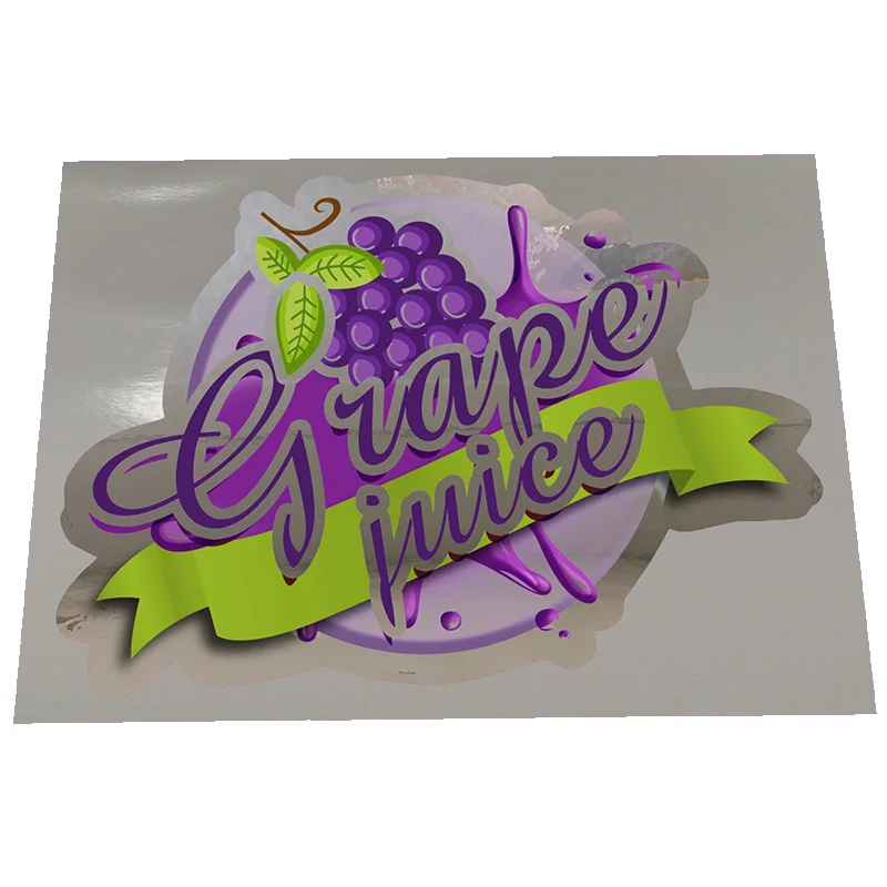 Glossy Silver Adhesive Sticker Label Printing Custom