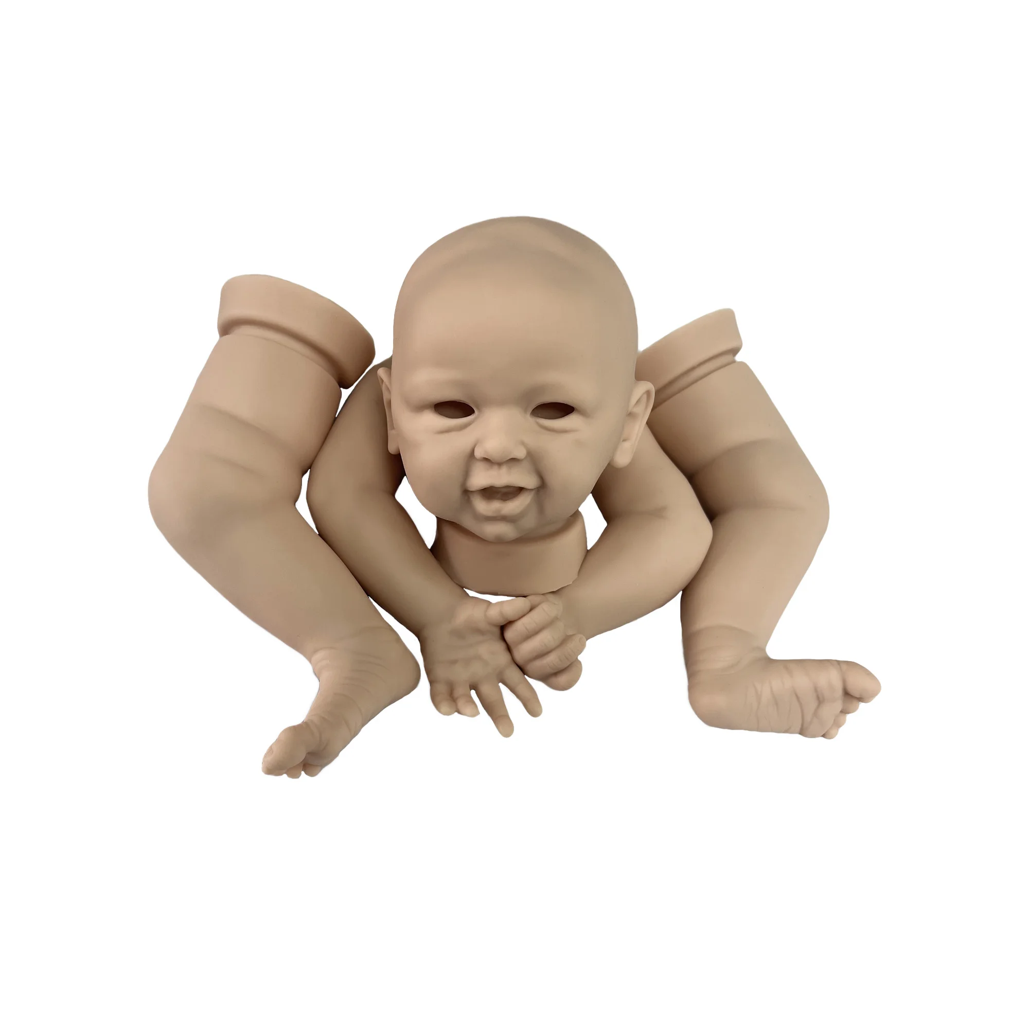 

20 Inch Bebe Reborn Soft Solid Silicone Unpainted Kits Include Cloth Body Reborn DIY Unfinished Doll Kits