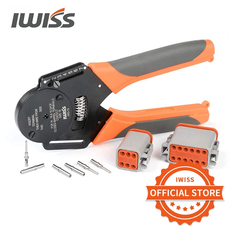 Imagem -01 - Iwiss-mini Alicate de Friso Masculino e Feminino Ferramenta Crimper Terminal de Friso Ferramenta de Friso Estilo Alemão Conector Dechi Iwd12 Iwd20 iwiss mini alicate de friso masculino e feminino ferramenta crimper terminal de friso ferramenta de friso estilo alemao conector dechi iwd12 iwd20 01