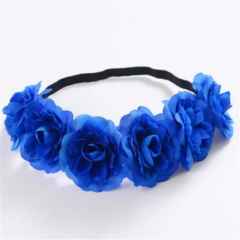 Lady Girl Sweet Princess Wedding Flower Headband Boho Headwear Children Headbands Hair Accessories Bride Wreath Beach Garland