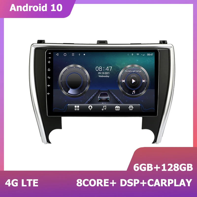 HIRIOT Android 11 Navigation GPS 10 inch For Toyota Camry XV 55 2015-2017 carplay Multimedia Player Sat Navi 6+128G 2Din DSP