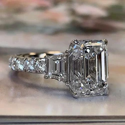 CAOSHI Modern Style Trendy Wedding Bands for Women Brilliant Crystal Fashionable Bridal Accessories Luxury Female Jewelry Gift