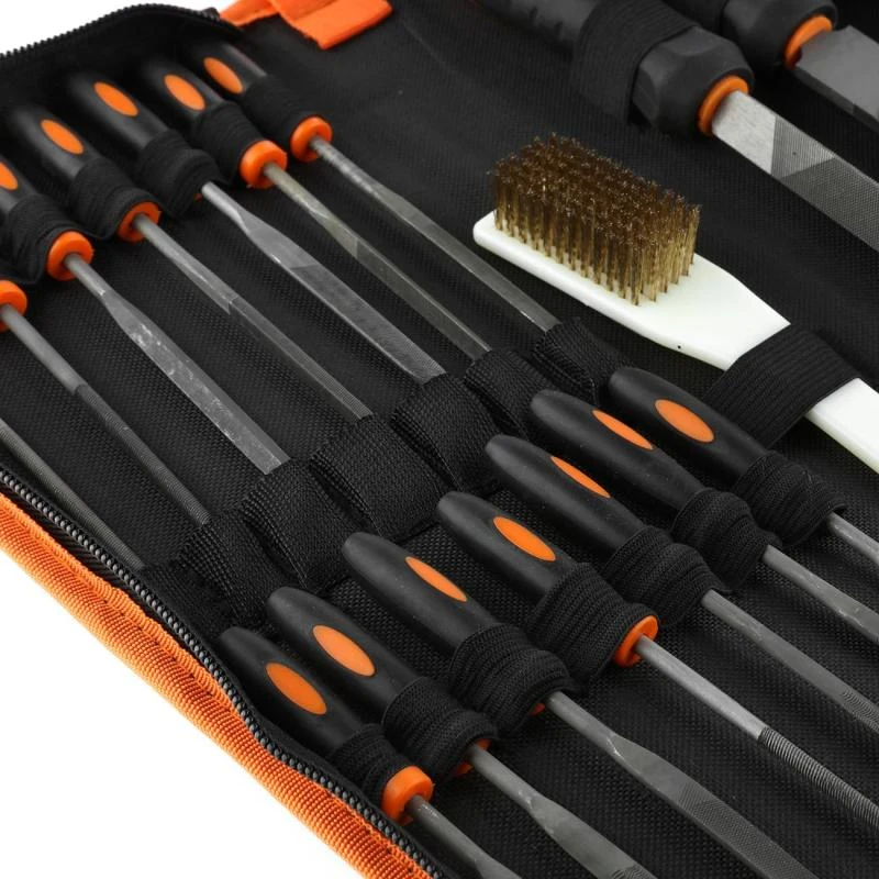 20pcs High Carbon Steel File Set 4 Metail Files 14 Needle Files Woodworking Carving Steel Rasp Needle Hand File Tool with Bag