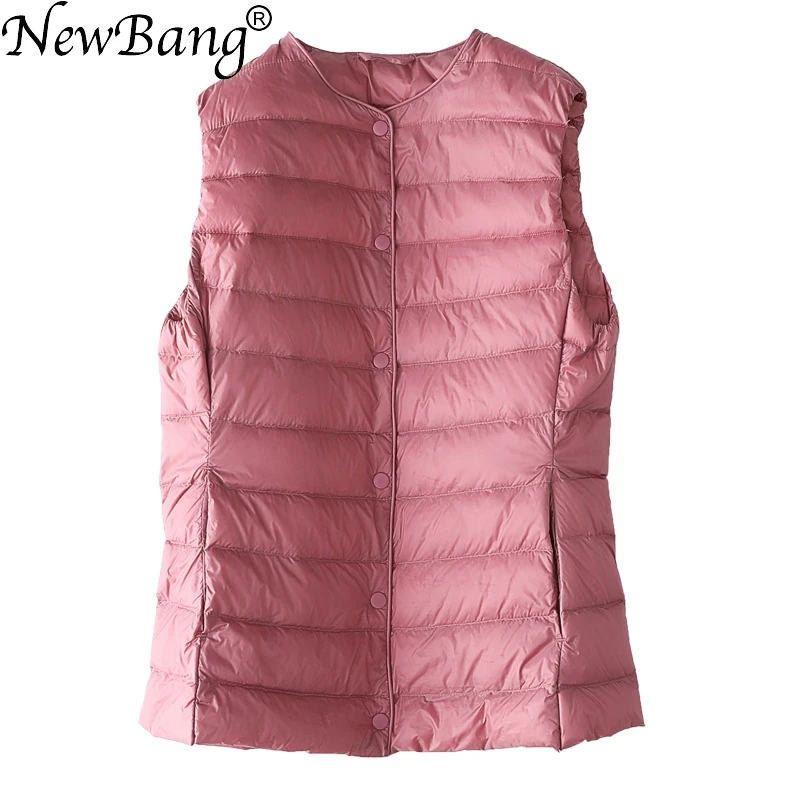 

NewBang Women's Warm Vests Ultra Light Down Vest Women Matt Fabric Waistcoat Portable Warm Sleeveless Winter Liner