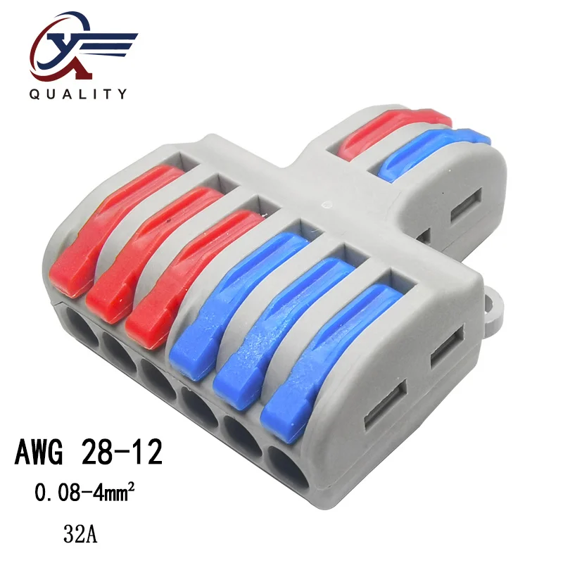 New type 1pcs/lot Mini Fast Wire Connector Universal Wiring Cable Connector Push-in Conductor Terminal Block Pin-222 SPL-62