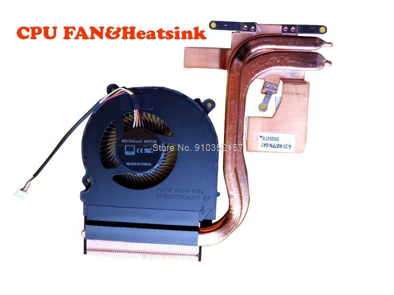 Imagem -03 - Gpu Cpu Fan & Dissipador de Calor para Clevo N850ep N857ep N870ep6 N871ep6 N875ep6 N850ep6 N857ep6 5v 0.5a 4pin Fio 15.6