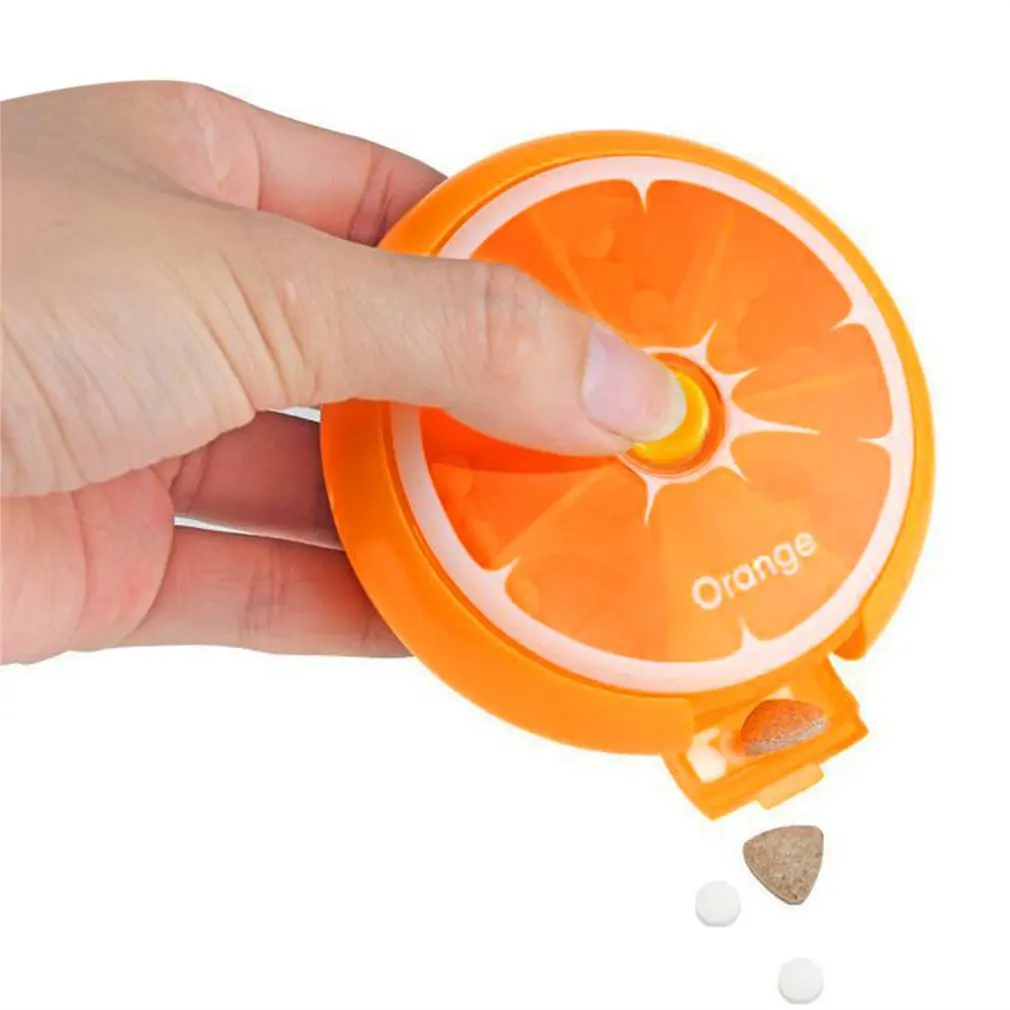 Pill Box Fruit Shaped Vitamin 7 Day Weekly Medicine Pillbox Tablet Storage Case Container Cases Travel Round Health Care
