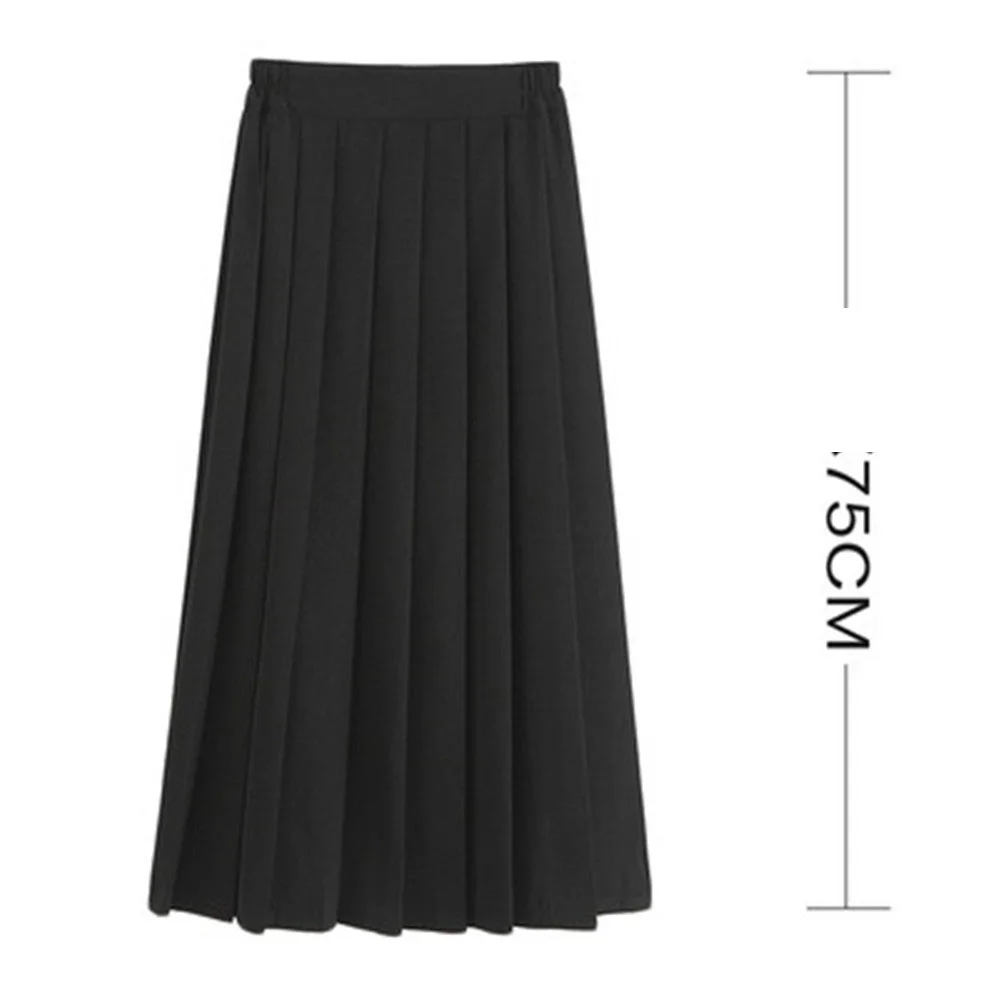 2021 Teenage Girl Pleated Skirts School Uniform Long Skirts 12 14 15 16 18 20 year Big Girl High School Students Clothing AA4475