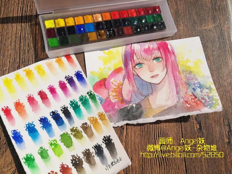 Sub-packing Watercolor 24/39/40 Color Watercolor Split painting Diy Art Supplies Paint Stationery 0.5ml