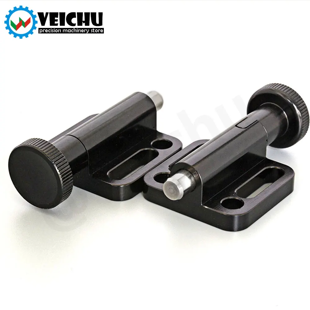 VEICHU Precision Spring Loaded Indexing Pin Aluminum Knob Stainless Steel Indexing Plungers With Mounting Flange For Equipment
