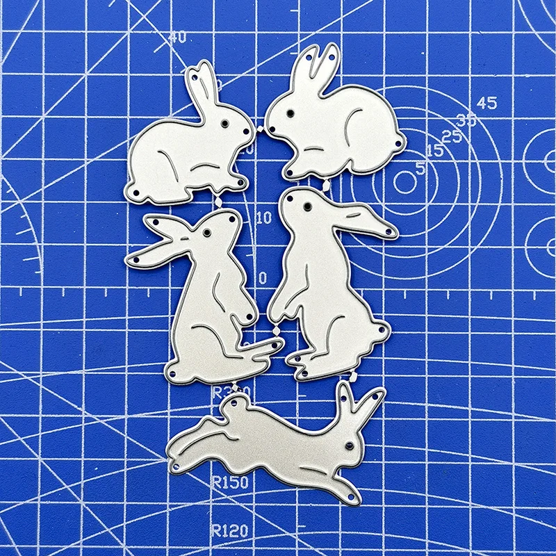 Julyarts Five Rabbits New Cutting Dies for 2021 Dies Scrapbooking Soldes for Card Making DIY Scrapbooking Cardstock Die Cut