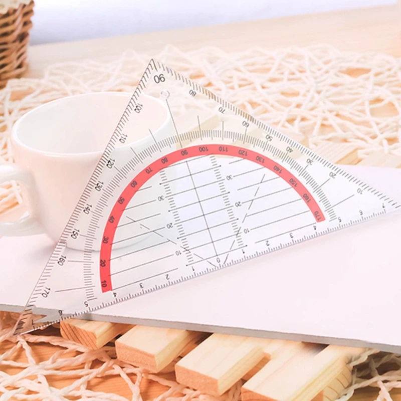 1Pcs Multifunctional Triangle Ruler Vividcraft Plastic School Measurment Student Straight Angle Supplies Tool Stationery Ru M1V6