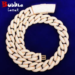 Bubble Letter Miami Cuban Link Chain Man Necklace Hip Hop Jewelry Iced Out Christmas Gifts 2021 Trend